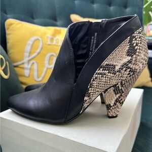 The Limited Snake Print Ankle Boots